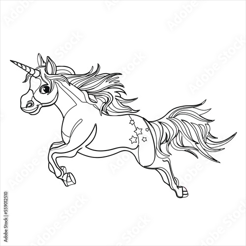 unicorn coloring page . 