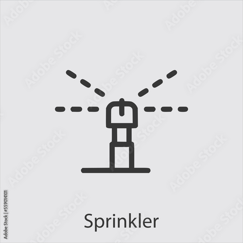 sprinkler  icon vector icon.Editable stroke.linear style sign for use web design and mobile apps,logo.Symbol illustration.Pixel vector graphics - Vector