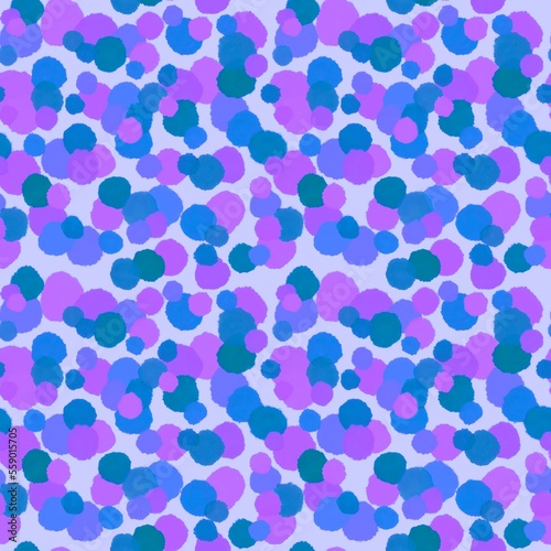 Abstract circle seamless watercolor paint polka dots pattern for wrapping paper and fabrics and linens