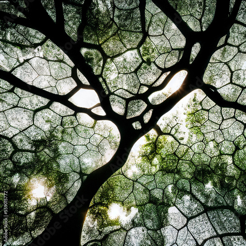Crown shyness trees landscape forest tree crown treetops
