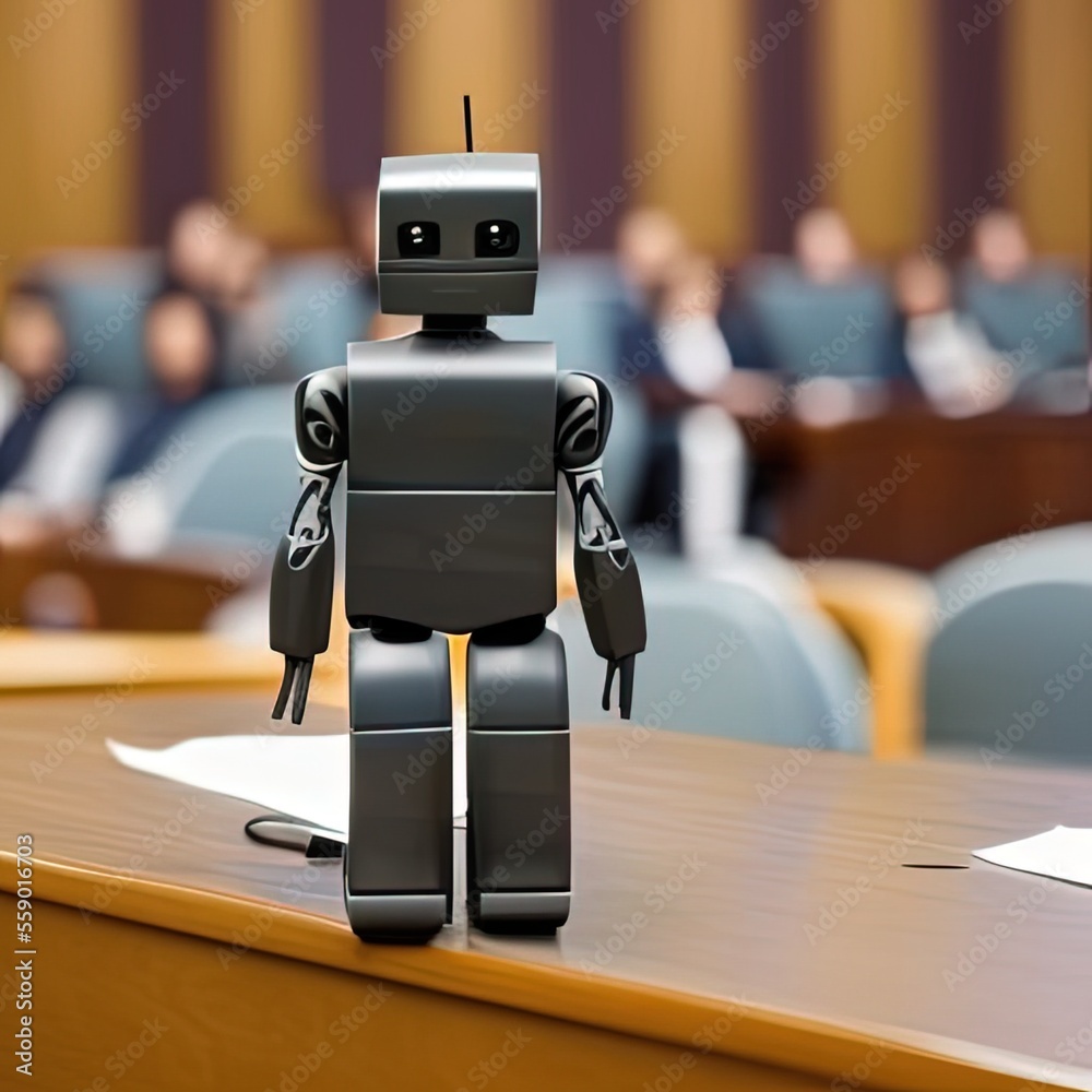 Robot in court - generative ai