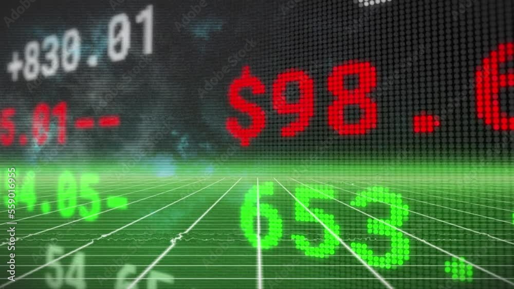 Animation of grid and financial data processing Animation of grid and financial data processing