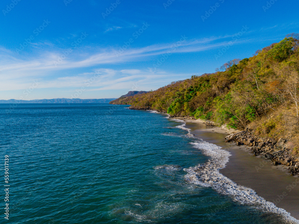 aerial photo of virgin beach in Costa Rica aerial photo of virgin beach in Costa Rica