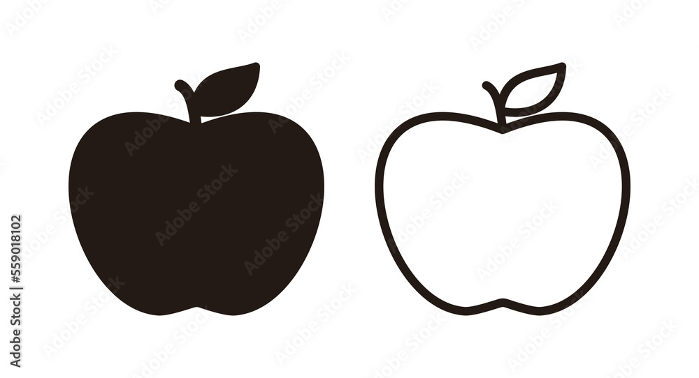 Apple icon vector illustration. Apple sign and symbols for web design. Apple icon vector illustration. Apple sign and symbols for web design.