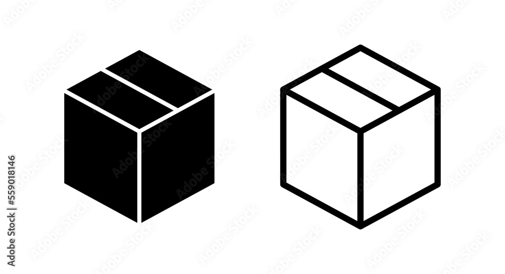 Box icon vector illustration. box sign and symbol, parcel, package Box icon vector illustration. box sign and symbol, parcel, package