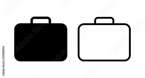 Briefcase icon vector illustration. suitcase sign and symbol. luggage symbol.