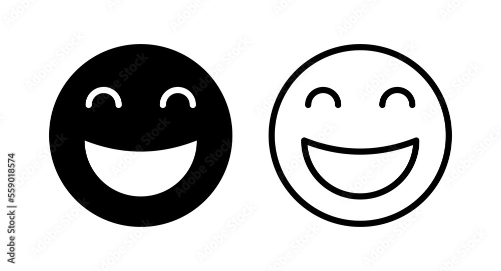Fototapeta premium smile icon vector illustration. smile emoticon icon. feedback sign and symbol