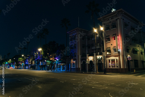 LOS ANGELES - dec 2022 Tourists flock to nightlife businesses on Hollywood Boulevard photo