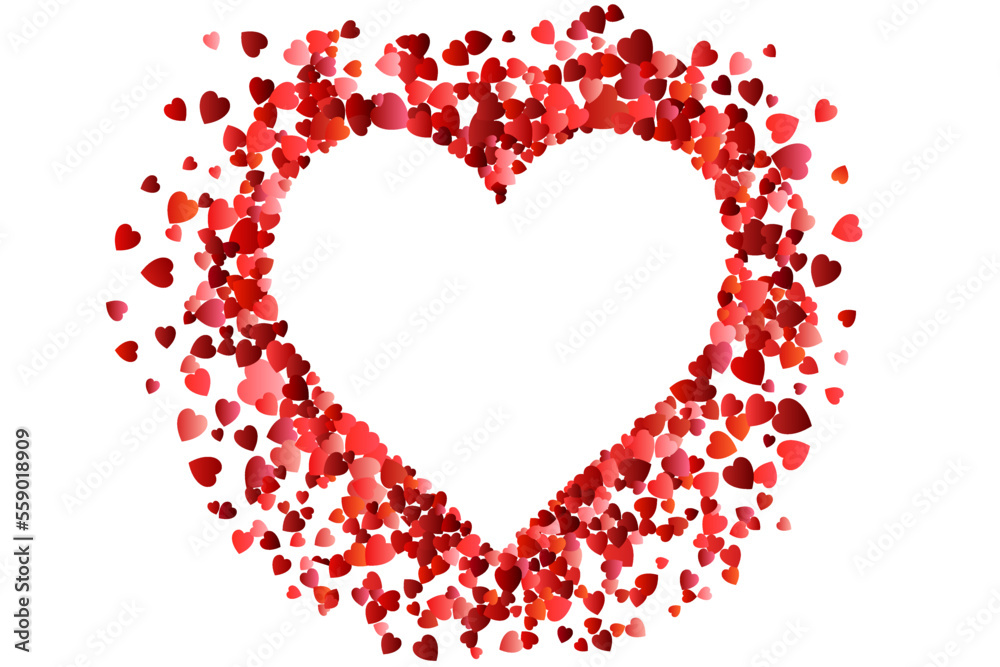 Valentines day Love. Decorative heart background with many flying valentines hearts. Vector illustration. Valentines day Love. Decorative heart background with many flying valentines hearts. Vector illustration.