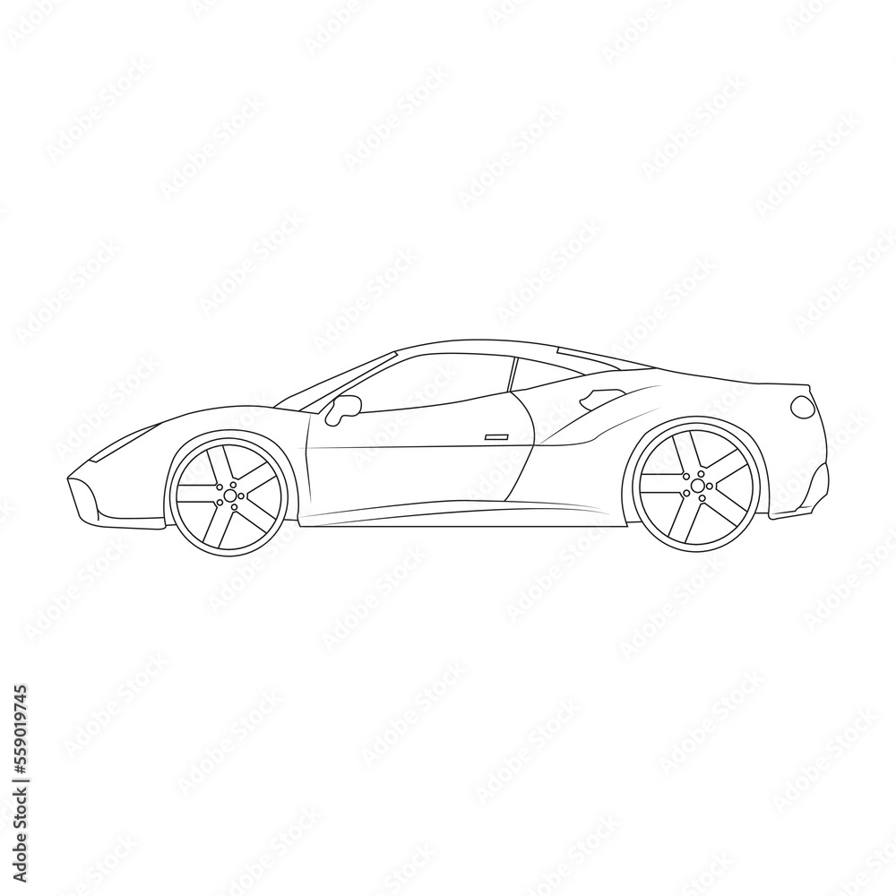Car coloring page for kids