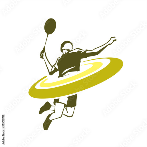 Badminton logo design and illustration