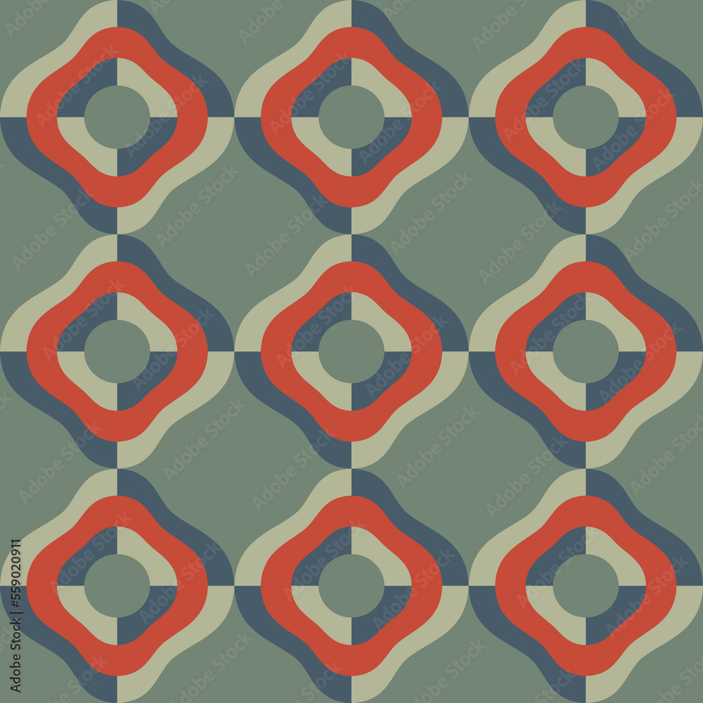 Fototapeta premium Abstract attractive ornament for decorating any surfaces or things. Seamless pattern.