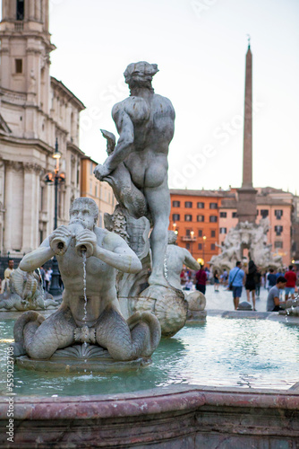 Moor Fountain at Piazza Navona, Rome, Italy