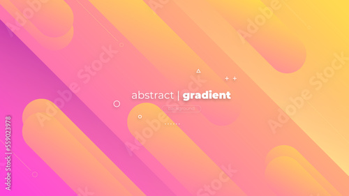 Abstract Modern Background with Memphis Motion Tilt DIagonal Lines Element and Orange Purple Pink Gradient Color