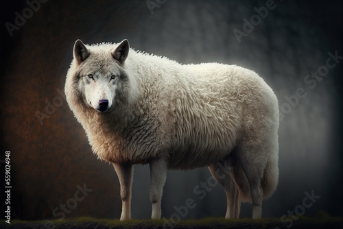 wolf in a sheep clothing, concept of someone or something that seems to be good but is actually not good, bad, created with Generative AI technology