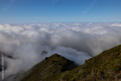 A beautiful hike from a car park to the top of Pico Ruivo in Madeira.