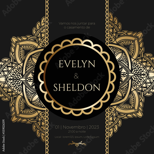beautiful wedding invitation editable template