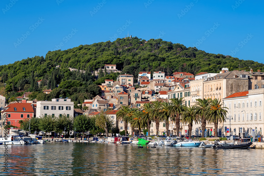 Split old town from the harbor, Dalmatia, Croatia
