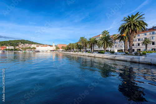 Beautiful view of the Split promenade, Dalmatia, Croatia
