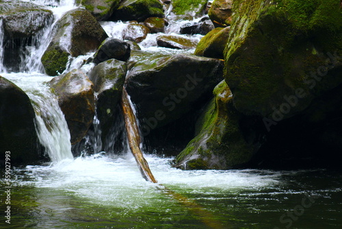 Mountain stream waterfall