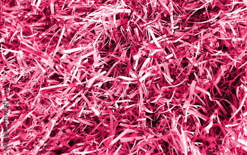 The finely shredded paper. Background.