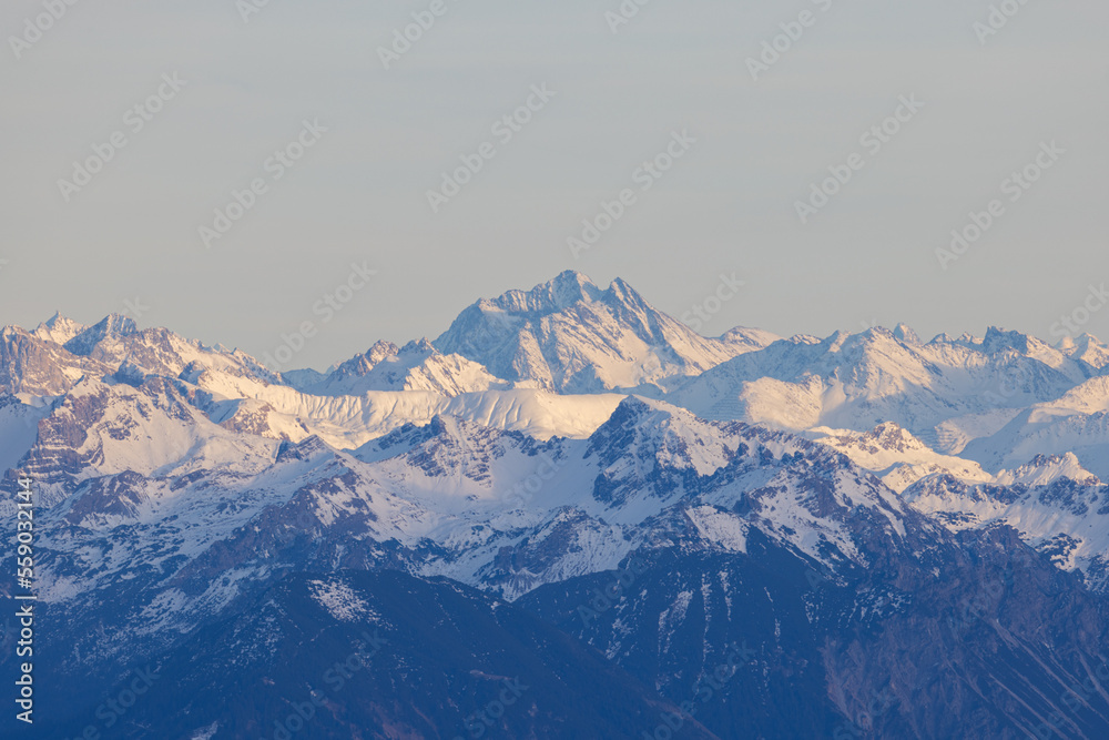 Beautiful view from the summit called Säntis der Berg on the mountains of the Canton of Appenzell and St. Gallen. Beautiful view from the summit called Säntis der Berg on the mountains of the Canton of Appenzell and St. Gallen.
