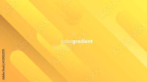 Abstract Modern Background with Retro Memphis Motion Tilt Diagonal Lines Element and Yellow Gradient Color