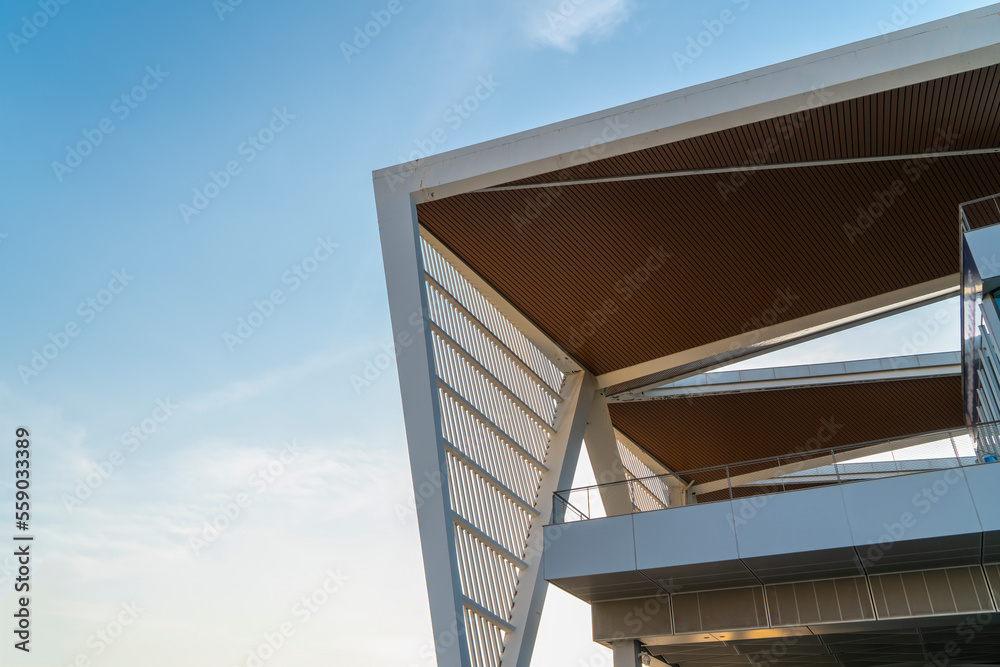 Fototapeta premium Urban modern geometric architecture shape