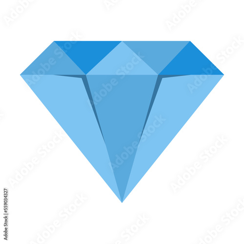 Blue Flat Origami Shape 3