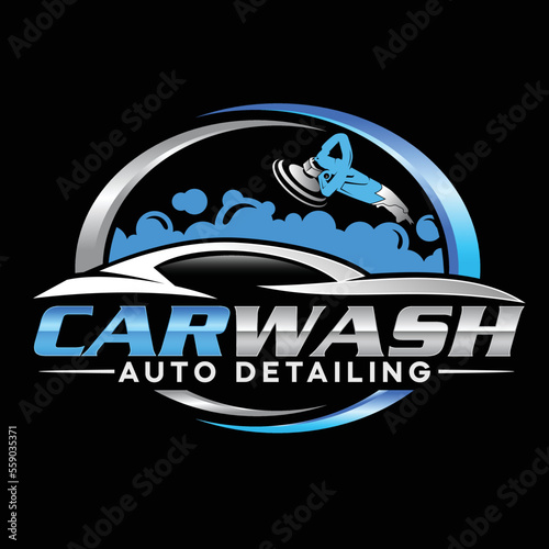 Auto mobile detailing and car wash logo design