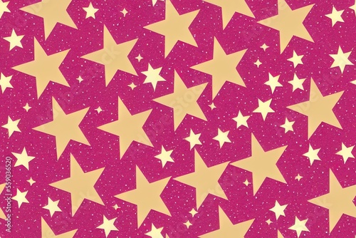 Seamless design resembling stars. A glimmering rose gold starscape. Generative AI