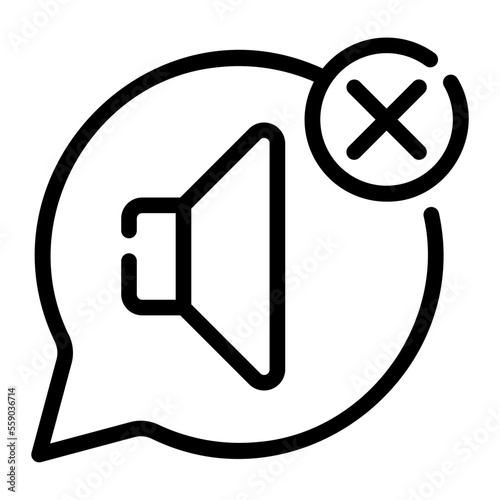 mute line icon