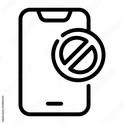 blocked line icon