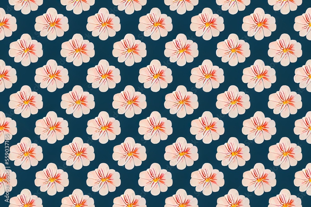 Seamless design in form. Lovely floral print with little blossoms. Generative AI Seamless design in form. Lovely floral print with little blossoms. Generative AI