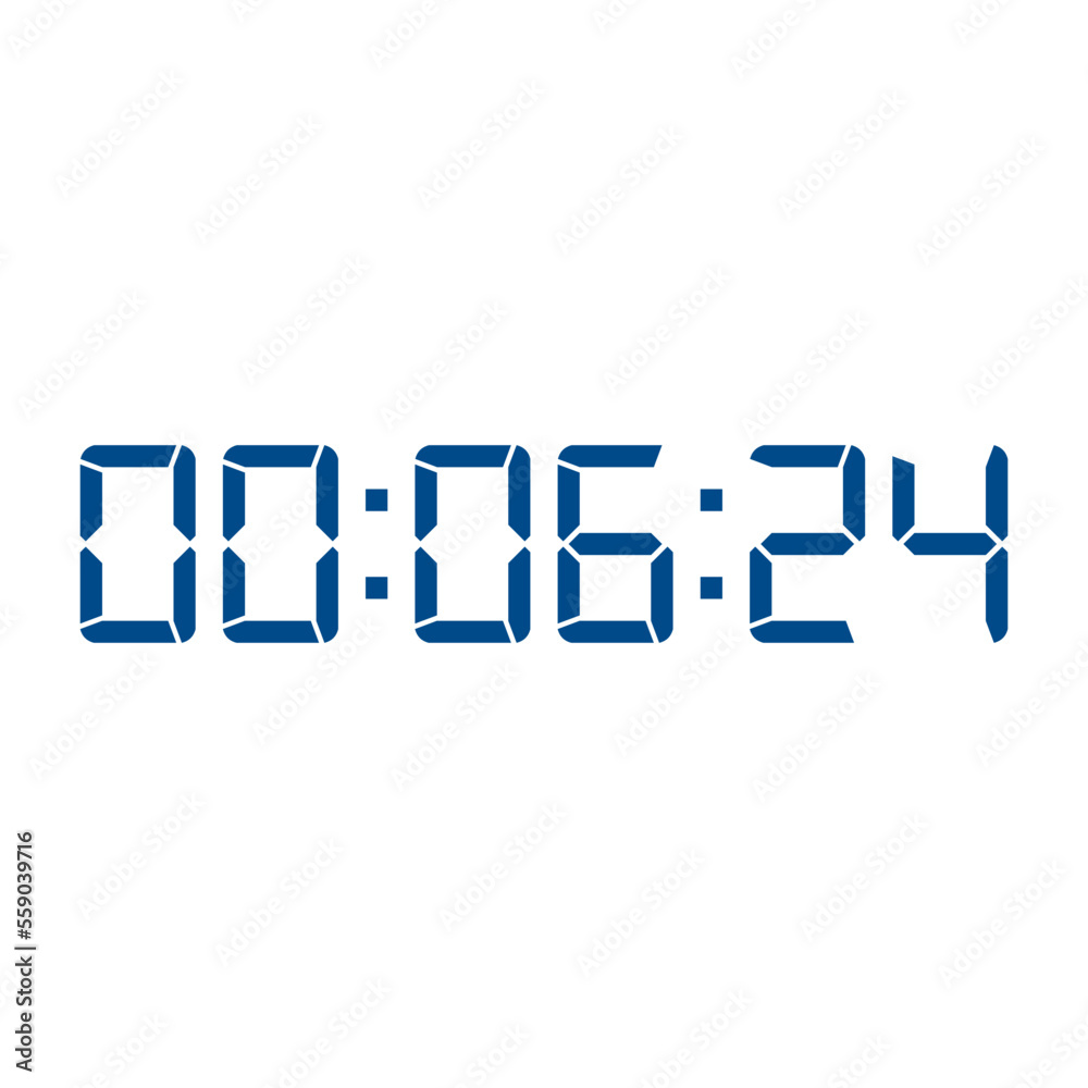 Digital clock icon vector design illustration. Digital clock icon vector design illustration.