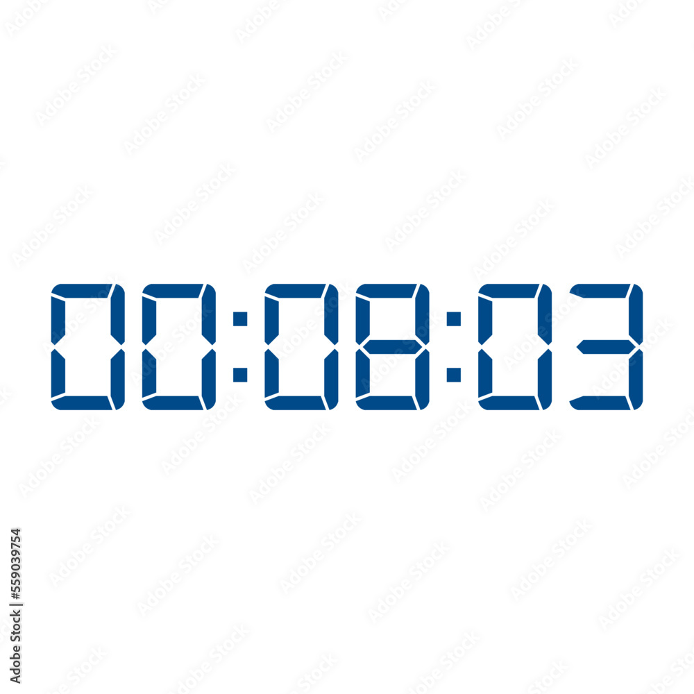 Digital clock icon vector design illustration. Digital clock icon vector design illustration.