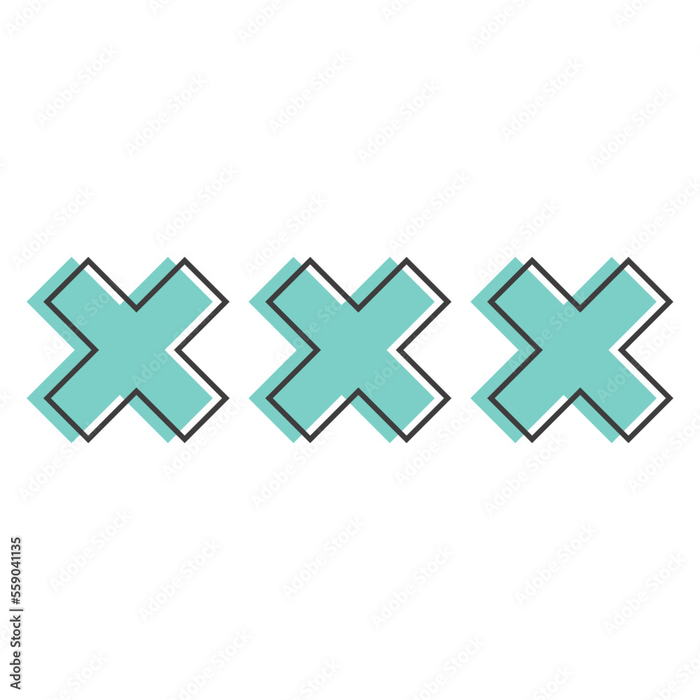 Obraz premium Teal Flat Geometric Memphis 9