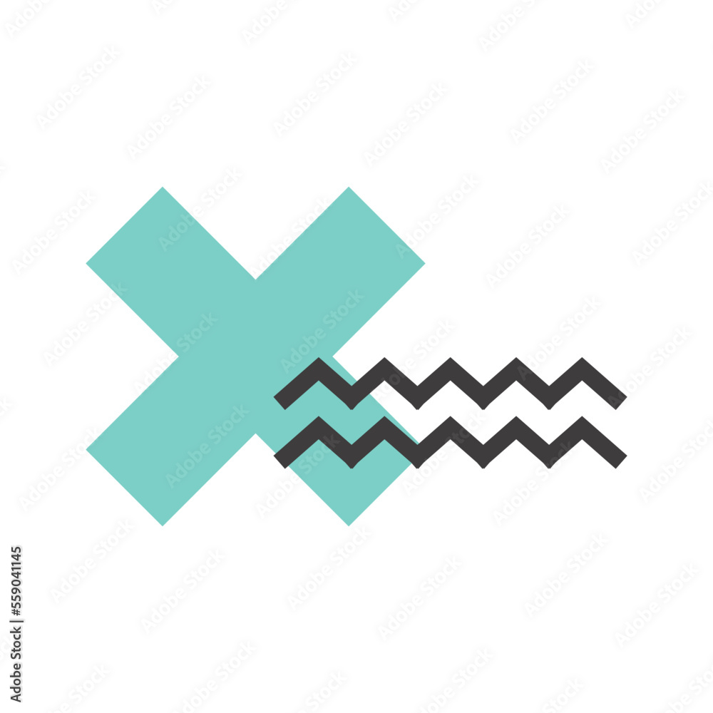 Teal Flat Geometric Memphis 8 Teal Flat Geometric Memphis 8