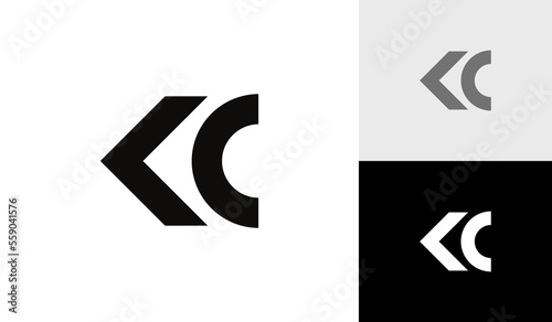 Letter KC monogram logo design vector