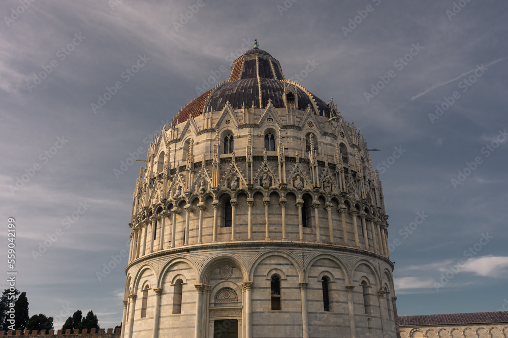 Baptistery of Pisa in Tuscany,  Italy