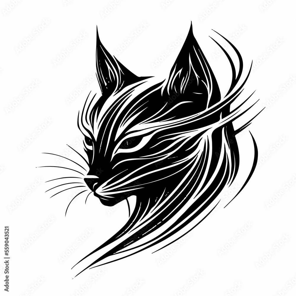 Obraz premium Katzen Logo