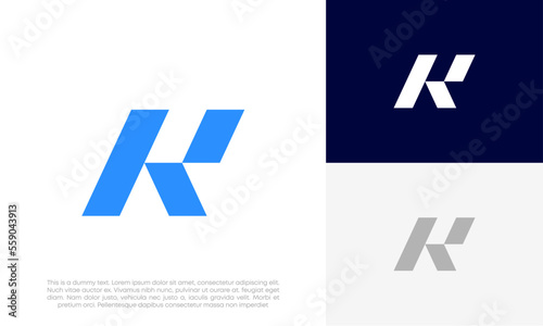 K letter logo initial modern design vector