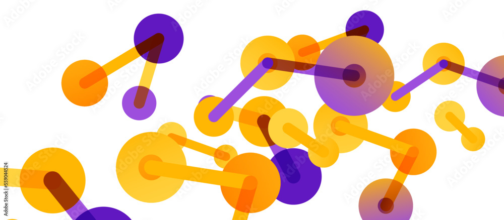 Abstract background. Round dots connected by lines. Trendy techno business template for wallpaper, banner, background or landing Abstract background. Round dots connected by lines. Trendy techno business template for wallpaper, banner, background or landing