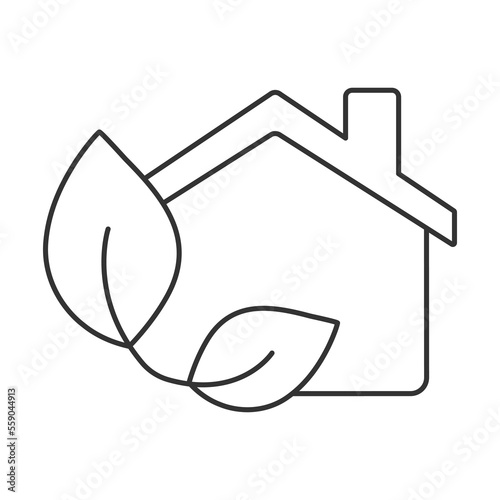 Green house vector icon. Line sign for mobile concept and web design. Symbol, logo illustration. Vector graphics