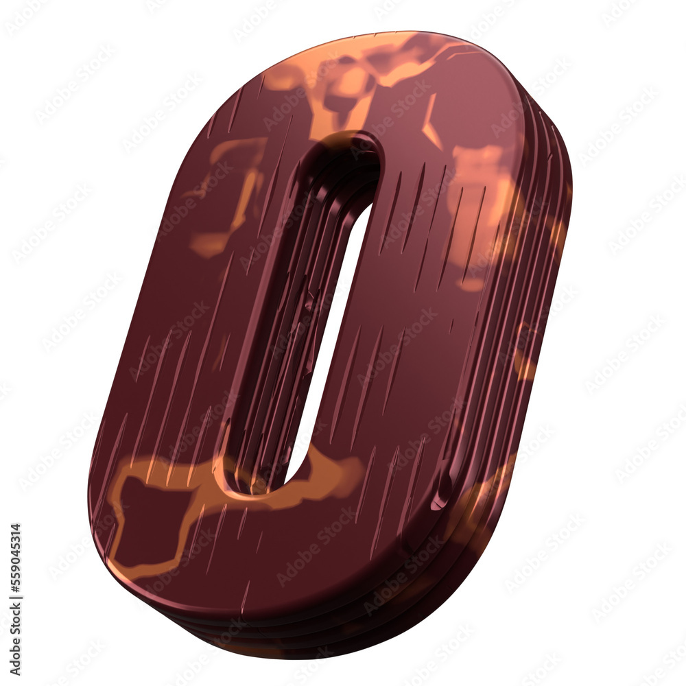 Fototapeta premium 3D Number 0