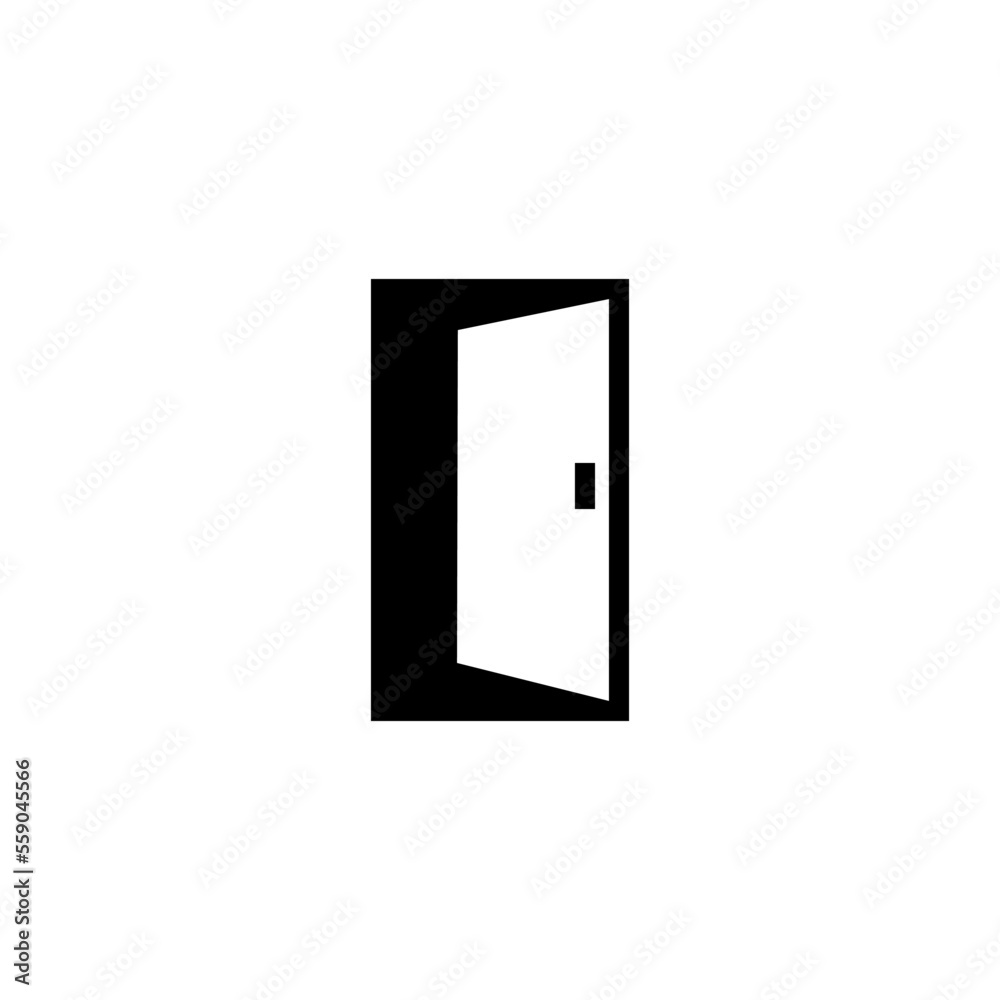 Door icon vector logo design template Door icon vector logo design template