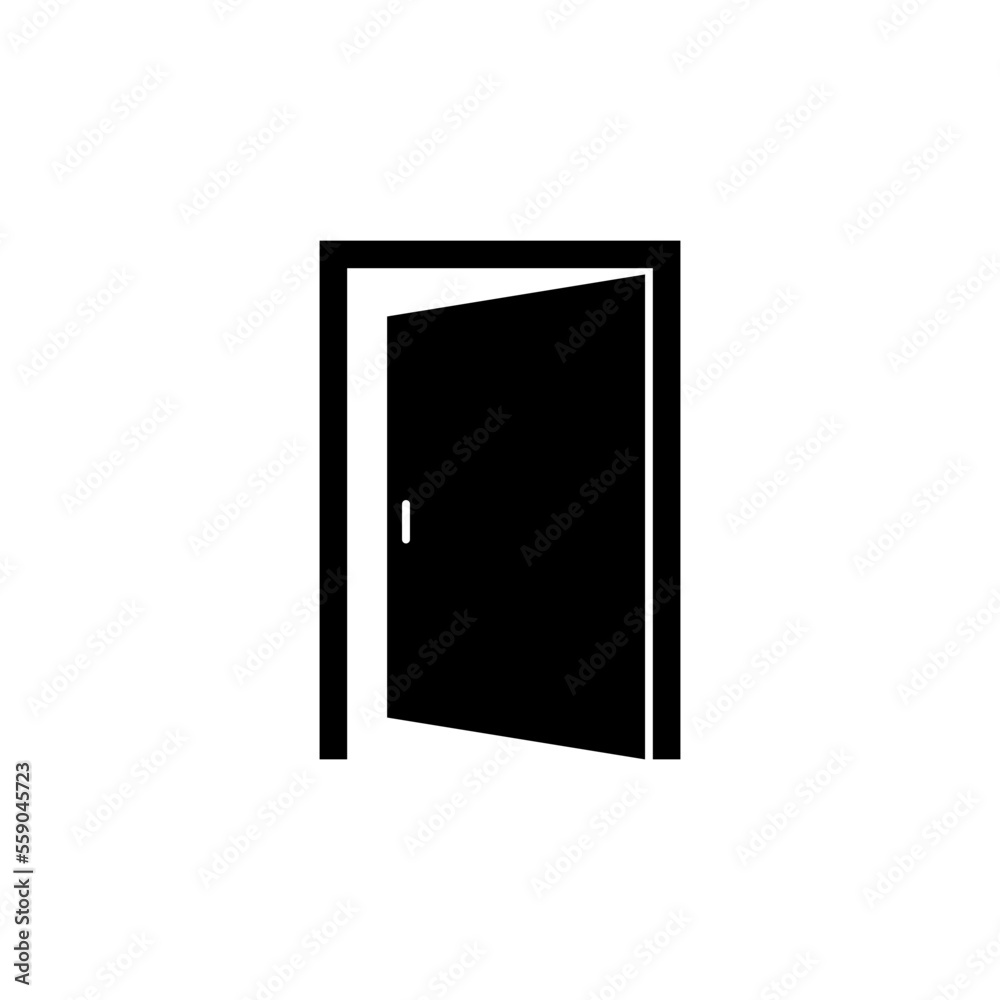 Door icon vector logo design template Door icon vector logo design template