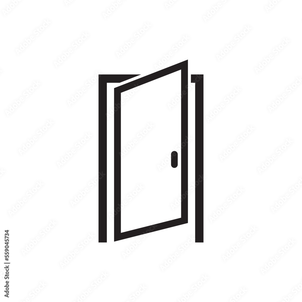 Door icon vector logo design template Door icon vector logo design template