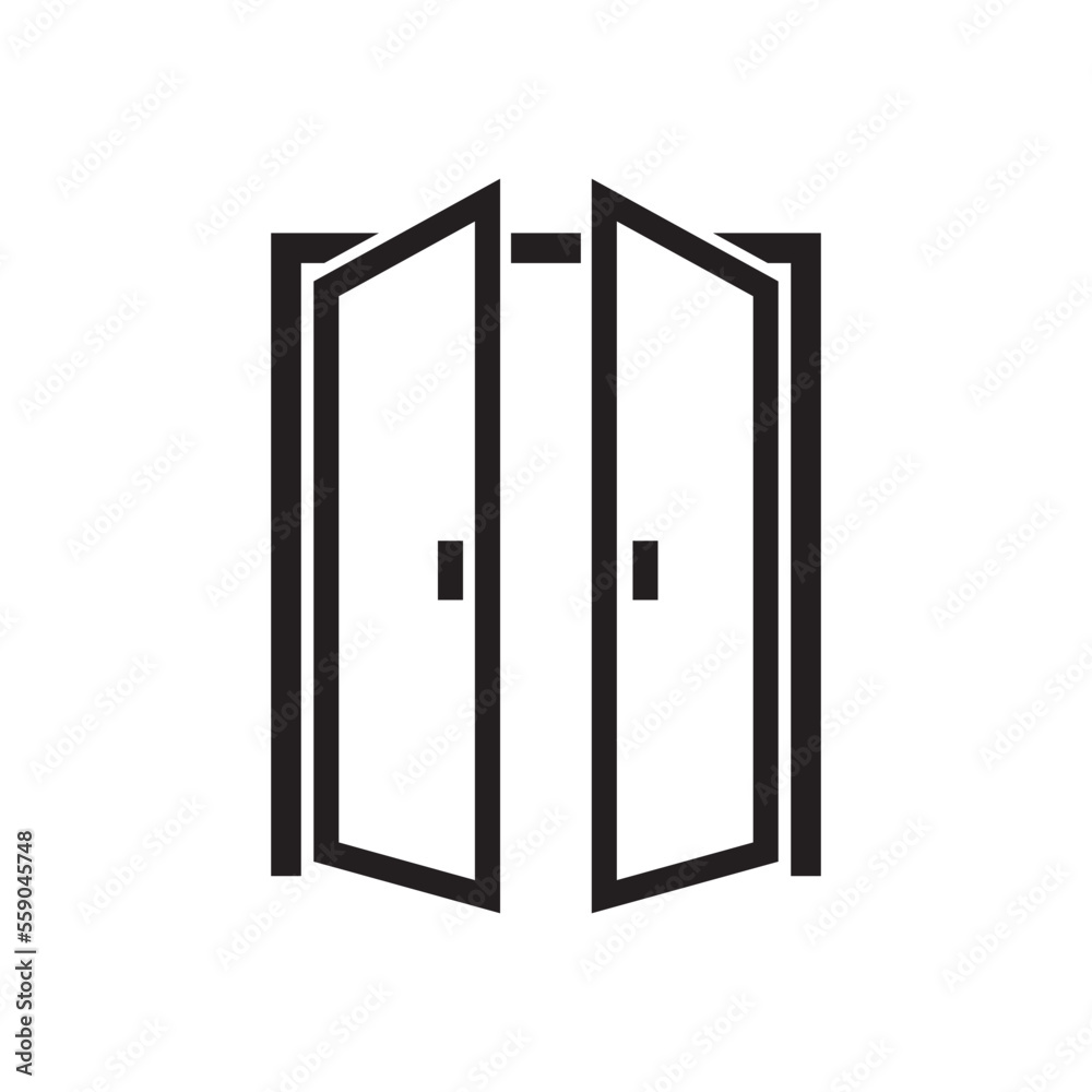 Door icon vector logo design template Door icon vector logo design template