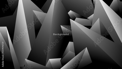 Abstract architectural design sharp angle surface on black background. It can be suitable for advertisements, covers, banners, posters, wireframes and related about backgrounds.